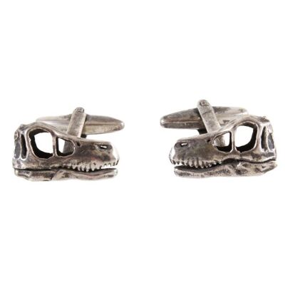 Dinosaur 2 Cufflinks - Burnished Rhodium Cufflinks