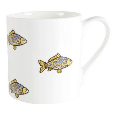 Tazza con illustrazione del pesce in porcellana fine