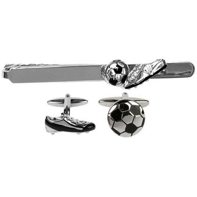 Football & Boot Cufflink & Tie Slide Set