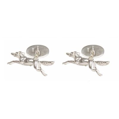 Boutons de manchette en argent sterling renard