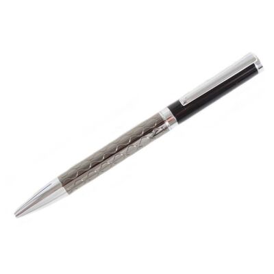 Kugelschreiber mit Wellenmuster in Grau und Schwarz