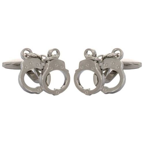 Handcuff Rhodium Plated Cufflinks