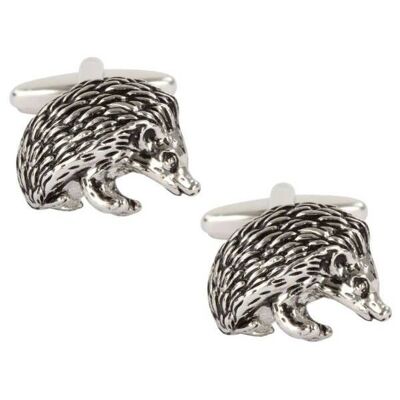 Hedgehog 3D Rhodium Plate Cufflinks