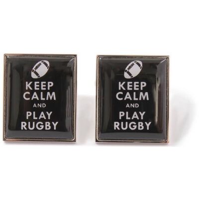 Gemelli Keep Calm & Play Rugby neri