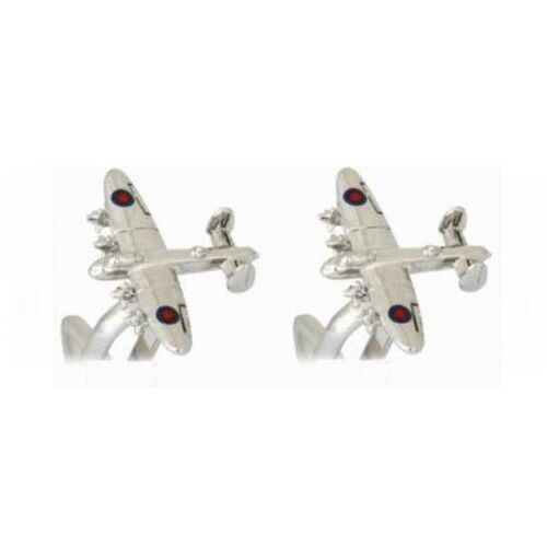 Lancaster Bomber Rhodium Plated Cufflinks