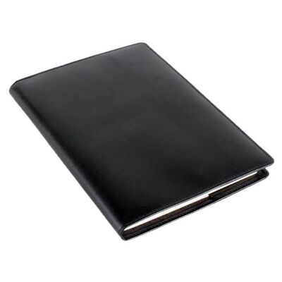 Carnet relié en cuir et bloc de recharge ligné