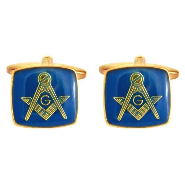 Freimaurer-Kissen-blaue „G“-Manschettenknöpfe