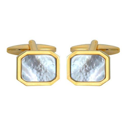 Mother of Pearl Cut Corners Cufflinks