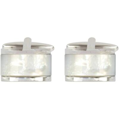 Mother of Pearl Domed Rectangle Cufflinks