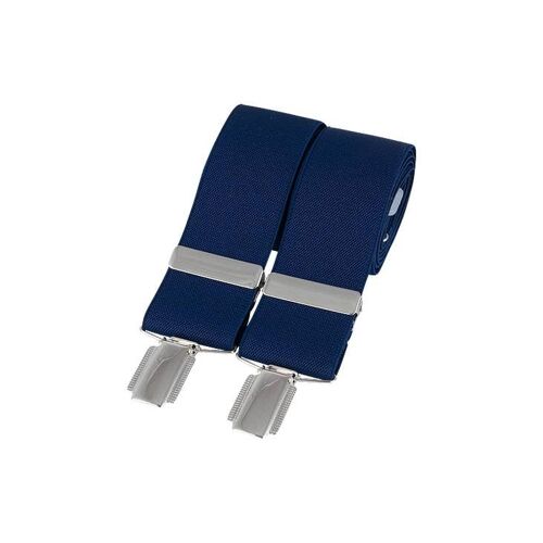 Navy Blue Plain 35mm Silver Clip Braces