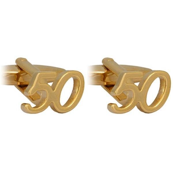 No. 50 Celebration Gold Plated Cufflinks