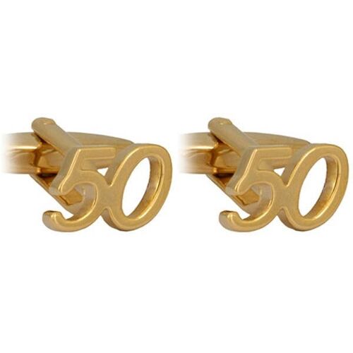 No. 50 Celebration Gold Plated Cufflinks