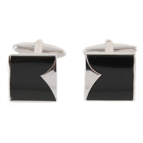 Onyx Stone Fish Tail Cufflinks