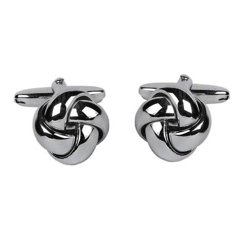 Open Curved Section Knot Cufflinks