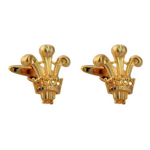 Prince of Wales Gold Plated Cufflinks