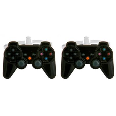 Boutons de manchette plaqués rhodium pour manette Ps3