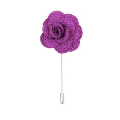 Pin de solapa de flor morada