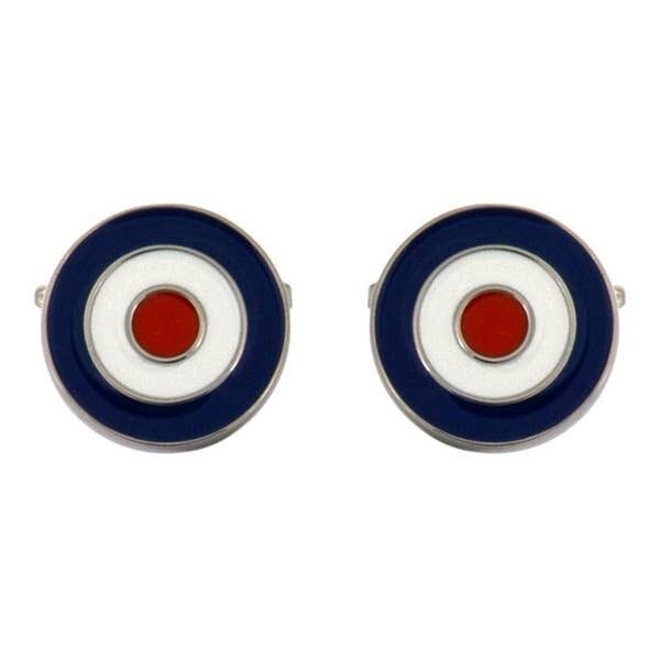 RAF Roundel Enamel & Rhodium Plated Cufflinks