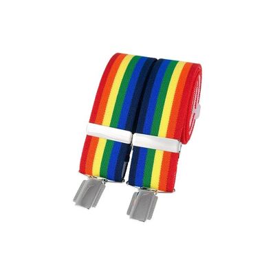Rainbow 35 mm silberne Clip-Hosenträger (10 % Umsatz an Nhs)