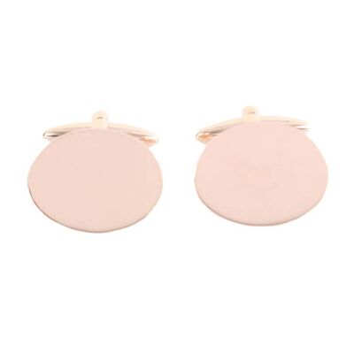 Rose Gold Plated Oval Cufflinks