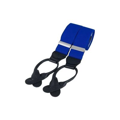 Bretelle finali in pelle laminata blu reale