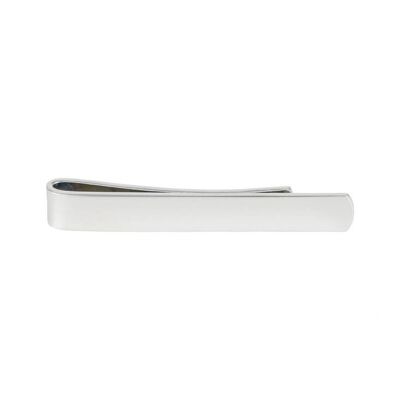 Skinny Plain Rhodium Plate Tie Slide