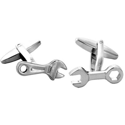 Spanners Rhodium Plate Cufflinks