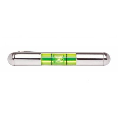 Spirit Level Green Rhodium Plated Tie Slide