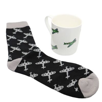 Spitfire Tassen- und Sockenset aus feinem Knochenporzellan