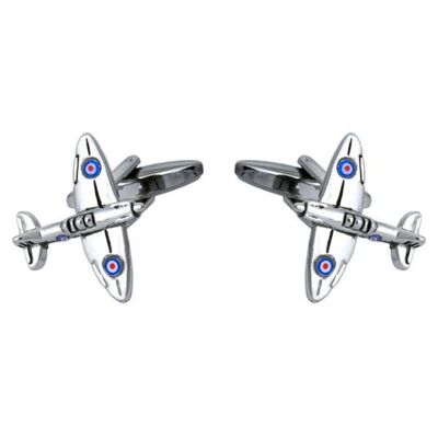 Spitfire Rhodium Plated Cufflinks