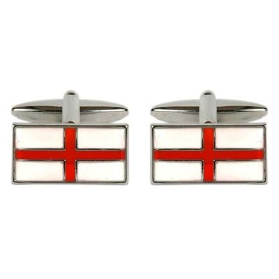 St. George Cross Rhodium Cufflinks