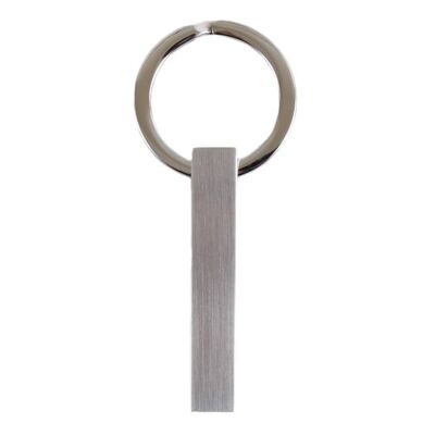 Porte-clés barre gravable en acier inoxydable