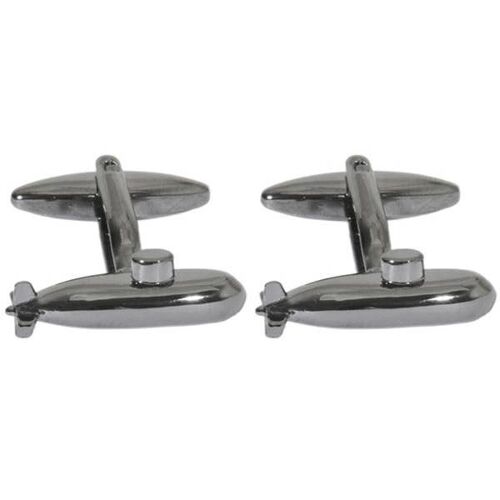 Submarine Gun Metal Plated Cufflinks