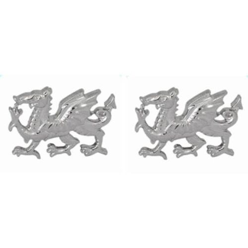 Welsh Dragon Cut-Out Sterling Silver Cufflinks