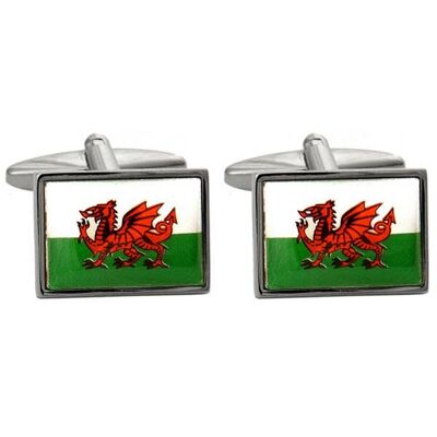 Welsh Flag Dragon Cufflinks