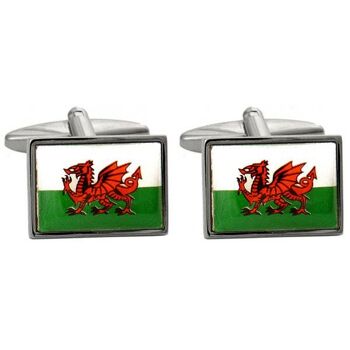 Boutons de manchette dragon drapeau gallois 1