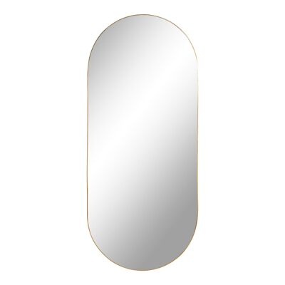 Jersey Mirror Oval - brass look frame