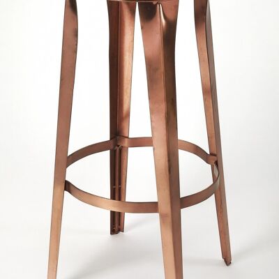 Rustic Copper Backless Bar Stool