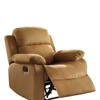 36" X 36" X 41" Brown Microfiber Recliner