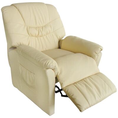 Massage Chair Cream Faux Leather