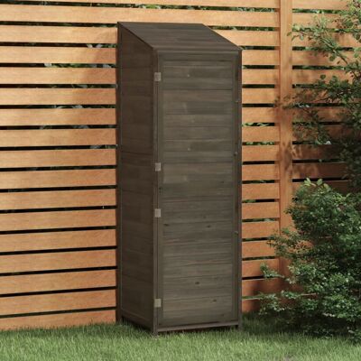 Garden Shed Anthracite 21.7"x20.5"x68.7" Solid Wood Fir