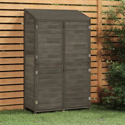 Garden Shed Anthracite 40.2"x20.5"x68.7" Solid Wood Fir