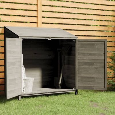 Garden Shed Anthracite 40.2"x20.5"x44.1" Solid Wood Fir