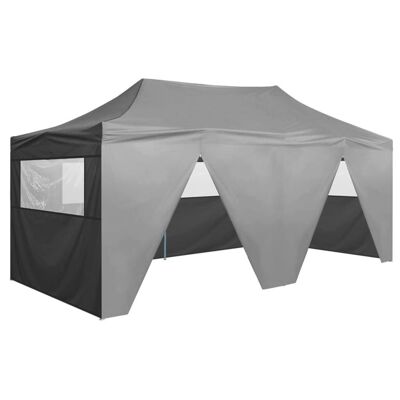 Professional Folding Party Tent with 4 Sidewalls 9.8'x19.7' Steel Anthracite