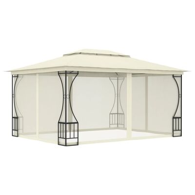 Gazebo with Nets 9.8'x13.1'x8.7' Cream