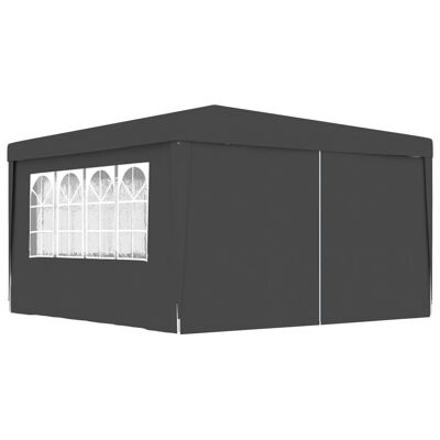 Professional Party Tent with Side Walls 13.1'x13.1' Anthracite 0.3 oz/ftÂ²