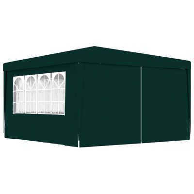 Professional Party Tent with Side Walls 13.1'x13.1' Green 0.3 oz/ftÂ²