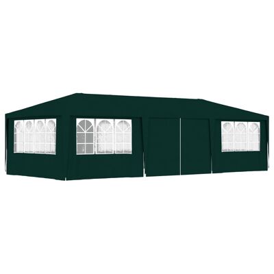 Professional Party Tent with Side Walls 13.1'x29.5' Green 0.3 oz/ftÂ²