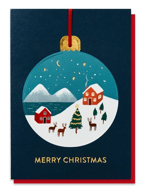 Winter Wonderland Pop-out Christmas Bauble Card | Ornament