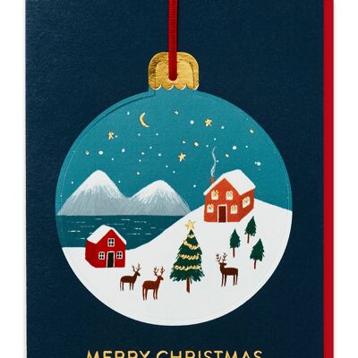 Winter Wonderland Pop-out Christmas Bauble Card | Ornament
